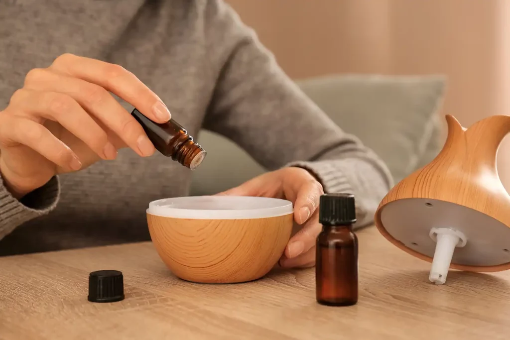 essential oils in diffuser